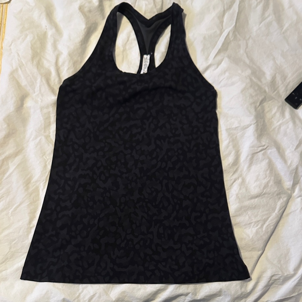 Women's Black Patterned Tank Top